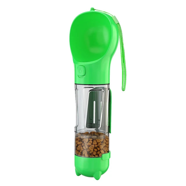 Gourde/bouteille d'eau portable pour animal 3 en 1