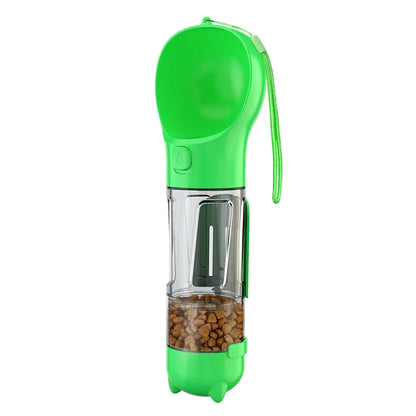 Gourde/bouteille d'eau portable pour animal 3 en 1